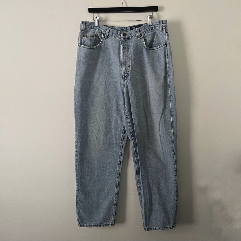 Eddie Bauer Vintage 90s Light Wash Relaxed Fit Denim Jeans Size 38x32 Tall